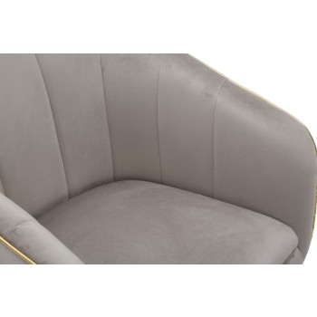 FAUTEUIL PARIS GRIS/DORÉ