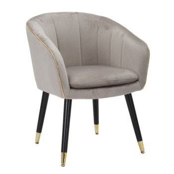 FAUTEUIL PARIS GRIS/DORÉ