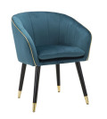 FAUTEUIL PARIS BLEU VERT/OR