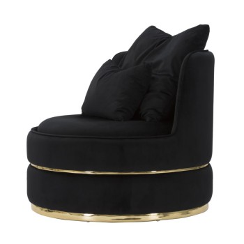 FAUTEUIL PARIS SPACE NOIR/OR