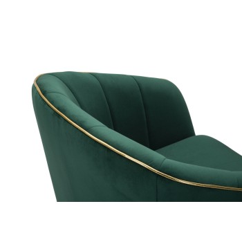 FAUTEUIL PARIS VERT/DORÉ