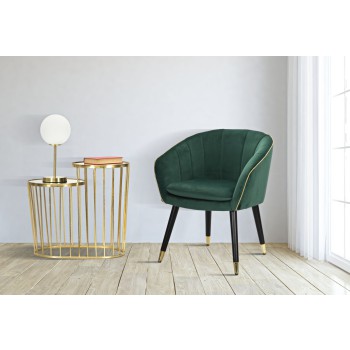 FAUTEUIL PARIS VERT/DORÉ