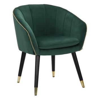 FAUTEUIL PARIS VERT/DORÉ