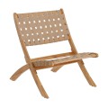 Fauteuil pliant Chabeli en bois d'acacia et corde