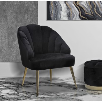 FAUTEUIL COQUILLE NOIR