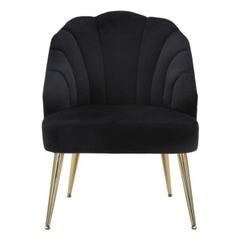 FAUTEUIL COQUILLE NOIR