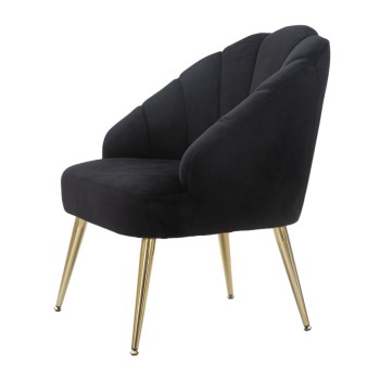 FAUTEUIL COQUILLE NOIR