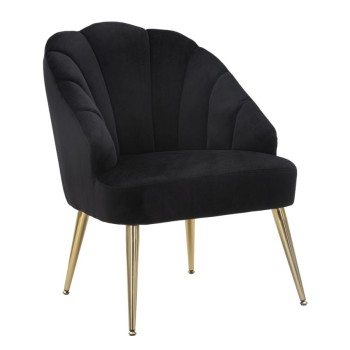 FAUTEUIL COQUILLE NOIR