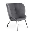 Fauteuil violet en velours