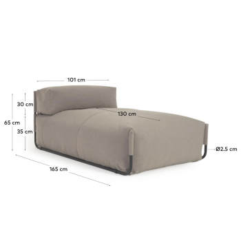 Pouf d'extérieur carré canapé modulable