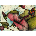 Quadro LE PAPILLON SUR LE PINTDECOR IBISCUS G1988