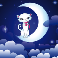 Le chat sur la lune G2348 PINTDECOR