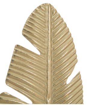 SCULPTURE DE FEUILLE AVEC BOUGEOIR GLAM