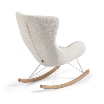 Fauteuil à bascule Vania en Shearling blanc