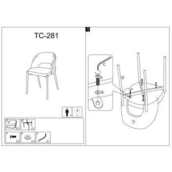 ENSEMBLE DE CHAISES HELSINKI GRIS 2 PCS