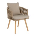 Chaise Hemilce en corde beige