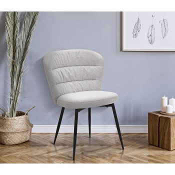 CHAISE LOSANNA GRIS LOT DE 2 PCS