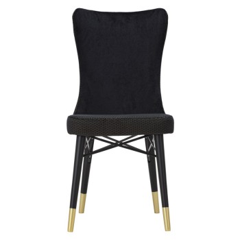 ENSEMBLE DE CHAISES MIMOZA NOIR 2PCS