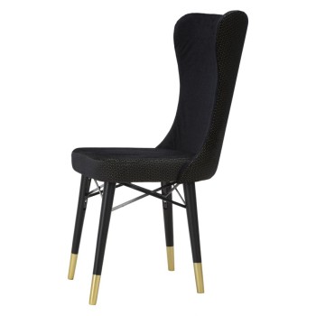 ENSEMBLE DE CHAISES MIMOZA NOIR 2PCS