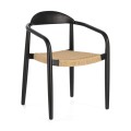 Chaise Nina en bois massif avec finition noire