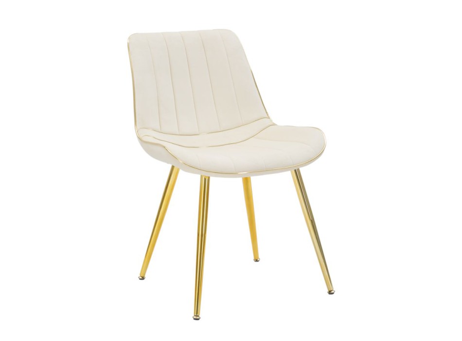 CHAISE PARIS CRÈME/OR ENSEMBLE 2 PCS