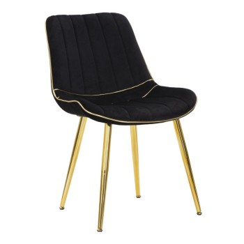 CHAISE PARIS NOIR/OR ENSEMBLE 2 PCS