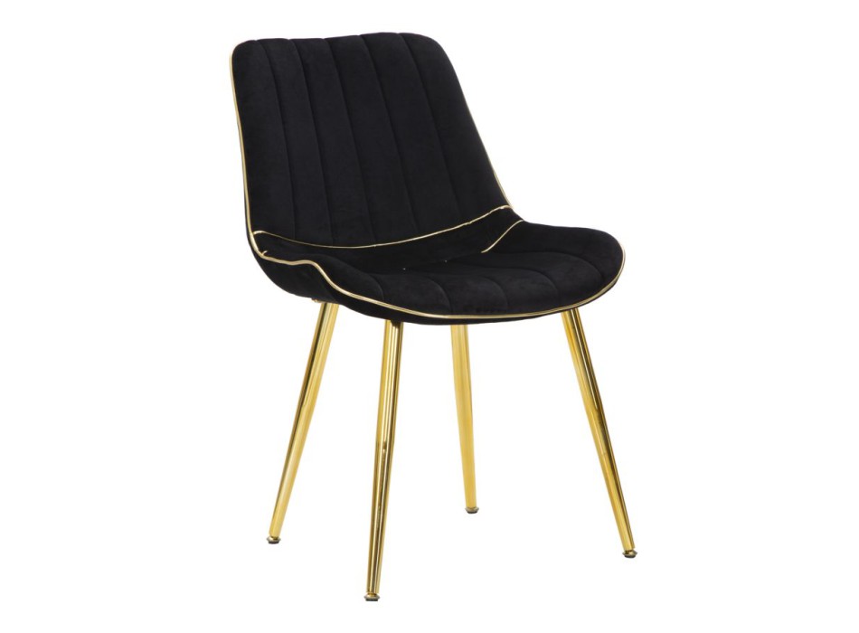 CHAISE PARIS NOIR/OR ENSEMBLE 2 PCS