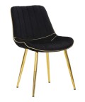 PARIS CHAISE NOIR/OR SET 2 PCS