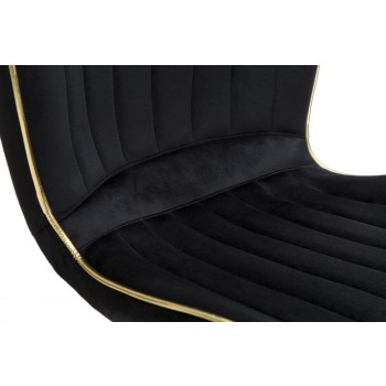 CHAISE SPACE PARIS NOIR/OR ENSEMBLE 2 PCS