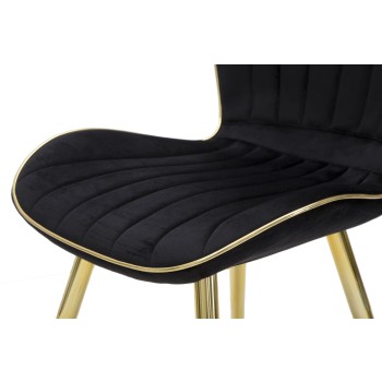 CHAISE SPACE PARIS NOIR/OR ENSEMBLE 2 PCS