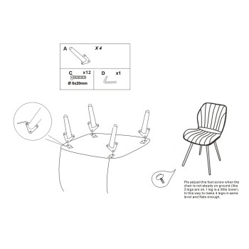 CHAISE SPACE PARIS OTTAN/OR ENSEMBLE 2 PCS