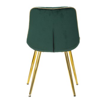 CHAISE PARIS VERT/DORÉ ENSEMBLE 2 PCS