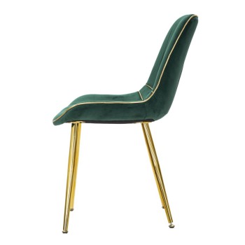 CHAISE PARIS VERT/DORÉ ENSEMBLE 2 PCS