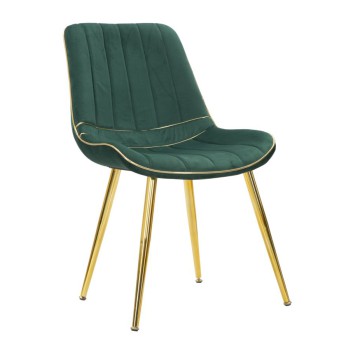 CHAISE PARIS VERT/DORÉ ENSEMBLE 2 PCS