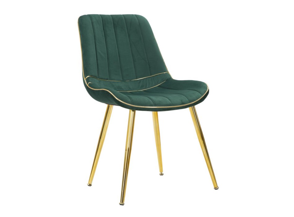 CHAISE PARIS VERT/DORÉ ENSEMBLE 2 PCS