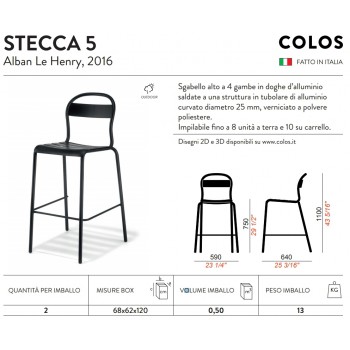 Chaise STECCA 5 COLOS