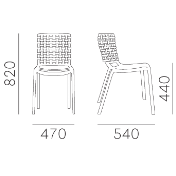 Chaise PEDRALI TATAMI 305