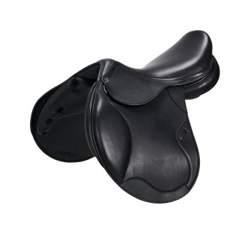 SELLE DE SAUT DOUBLE CUIR