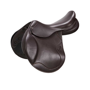 SELLE DE SAUT DOUBLE CUIR