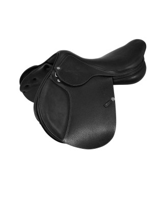 SELLE DE SAUT ROMA BOIS ET CUIR MARTELÉ