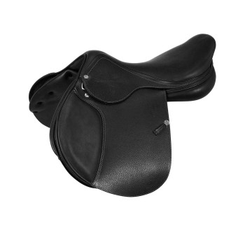 SELLE DE SAUT ROMA BOIS ET CUIR MARTELÉ