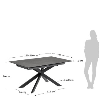 Ensemble table extensible Atminda + chaises Zahara