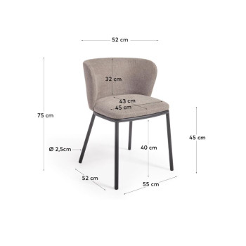 Ensemble table extensible Novac Ø 120 + chaises Ciselia