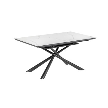 Ensemble table en verre Theone + chaise pivotante Jenna