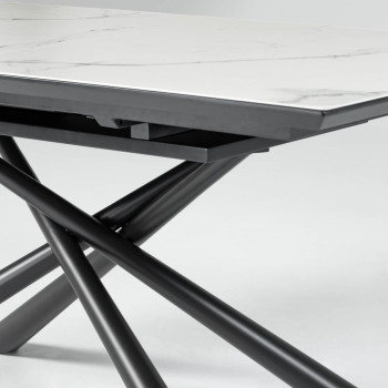 Ensemble table en verre Theone + chaise pivotante Jenna