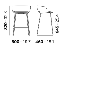 TABOURET BABILA 2747 PEDRALI