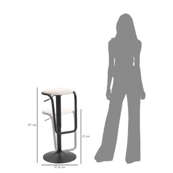 TABOURET DE BAR BLANC DESTINY