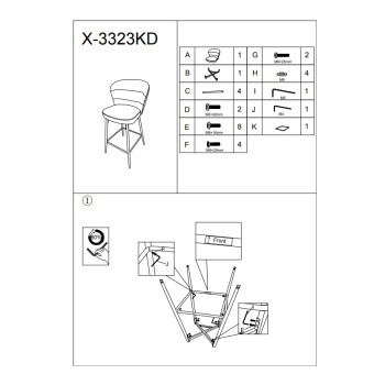 LOT DE 2 TABOURETS DE BAR GRIS LOSANNA