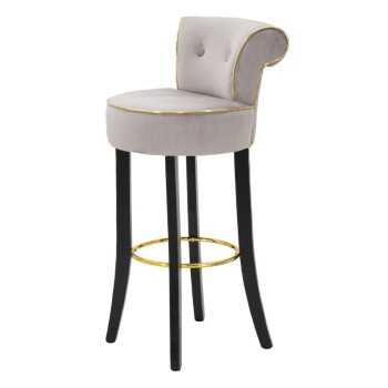 TABOURET DE BAR LUXY GRIS