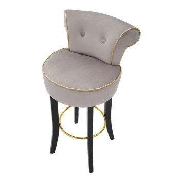 TABOURET DE BAR LUXY GRIS